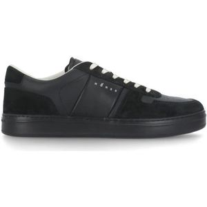 Hogan Zwarte Sneakers met Suède en Leer , Black , Heren , Maat: 43 1/2 EU