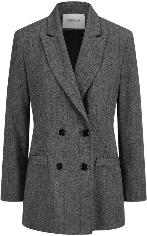 Nicowa - Cornova - Oversized Blazer - Grijs - Leer