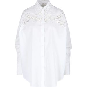 Ermanno Scervino, Dames, Blouses & Shirts, Wit, Maat: 2XS Katoen,