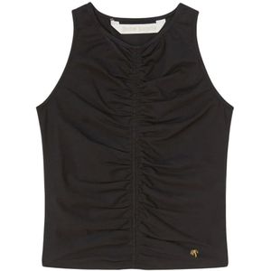 Palm Angels, Dames, Tops, Zwart, Maat: S Jersey,