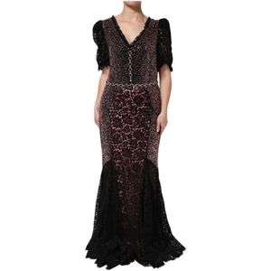 Dolce & Gabbana, Dames, Jurken, Veelkleurig, Maat: XL Katoen,