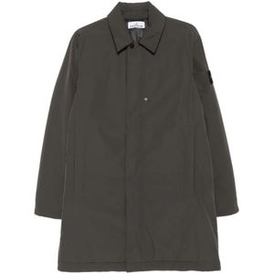 Stone Island, Heren, Mantels, Groen, Maat: XL Poliester,