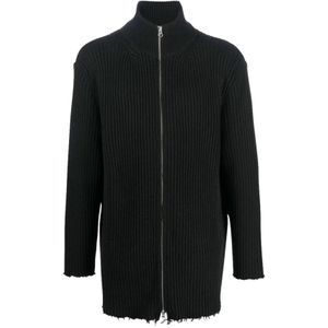 MM6 Maison Margiela, Heren, Truien, Zwart, Maat: M Wol,