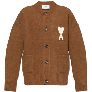 Ami Paris, unisex, Truien, Bruin, Maat: M Wol,