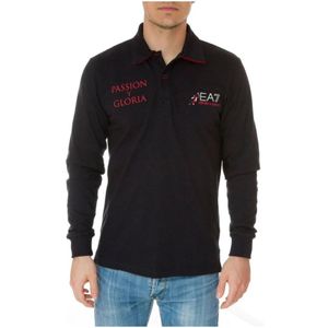 Emporio Armani, Heren, Tops, Blauw, Maat: XL Katoen,