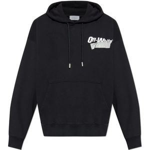 Off White, Heren, Sweatshirts & Hoodies, Zwart, Maat: L