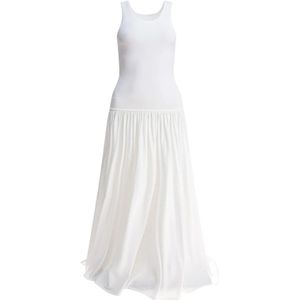 Loulou Studio, Dames, Jurken, Wit, Maat: M Viscose,