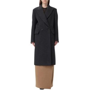 Max Mara, Dames, Mantels, Grijs, Maat: XS Wol,
