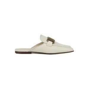 Tod's Leren flats voor vrouwen , White , Dames , Maat: 38 EU