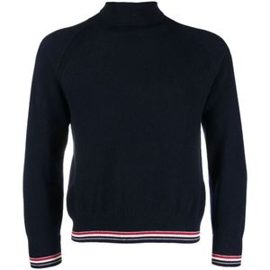 Thom Browne, Heren, Truien, Blauw, Maat: XL Kasjmier,