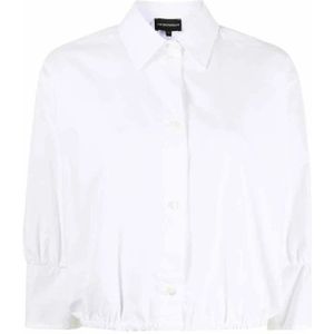Emporio Armani, Dames, Blouses & Shirts, Wit, Maat: XL