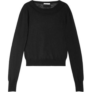 Patrizia Pepe, Dames, Truien, Zwart, Maat: XS Wol,