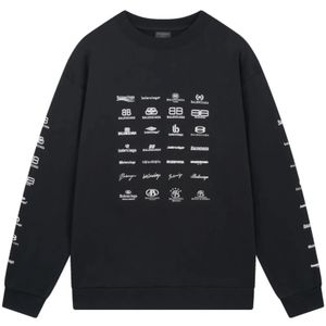 Balenciaga, Heren, Sweatshirts & Hoodies, Blauw, Maat: 2XL Katoen,