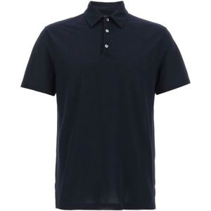 Zanone, Heren, Tops, Blauw, Maat: 2XL Katoen,