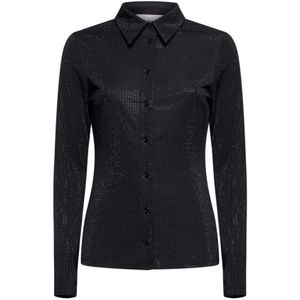 Silvian Heach, Dames, Blouses & Shirts, Zwart, Maat: 2XS Poliester,