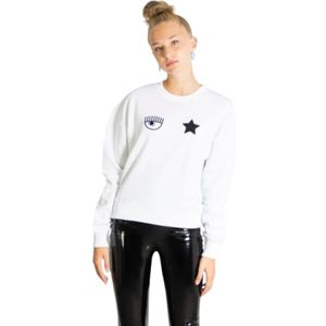 Chiara Ferragni Collection, Dames, Sweatshirts & Hoodies, Wit, Maat: S Katoen,