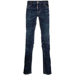 Dsquared2 Blauwe Skinny Jeans met 5 Zakken , Blue , Heren , Maat: 3XL