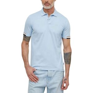 Hugo, Heren, Tops, Blauw, Maat: M Katoen,