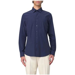 Michael Kors, Heren, Overhemden, Blauw, Maat: 3XL
