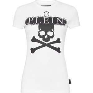 Philipp Plein, Dames, Tops, Wit, Maat: XS Katoen,