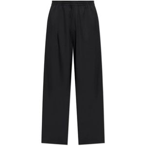 Balenciaga, Heren, Broeken, Zwart, Maat: M Wol,
