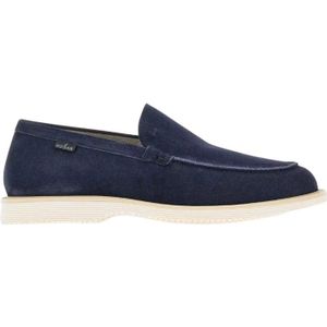 Hogan Marineblauwe Suède Loafers , Blue , Heren , Maat: 43 EU