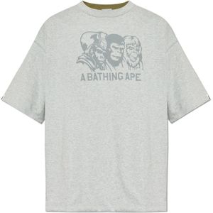 A Bathing Ape, Heren, Tops, Grijs, Maat: S Katoen,