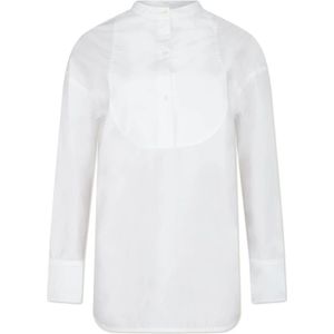 Loulou Studio, Dames, Blouses & Shirts, Wit, Maat: S Katoen,