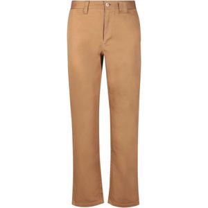 Burberry, Heren, Broeken, Bruin, Maat: S Katoen,