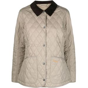 Barbour, Dames, Jassen, Grijs, Maat: XS Leer,