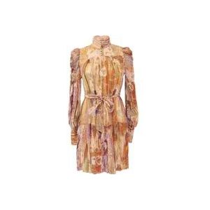 Zimmermann Multicolor Bloemenjurk met Lurex , Multicolor , Dames , Maat: S