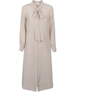 Crida Milano, Dames, Jurken, Wit, Maat: L Zijde,