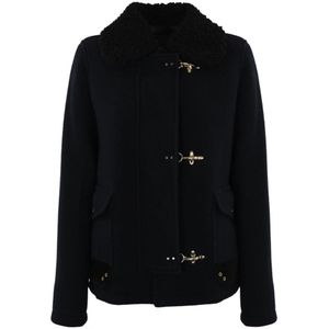 Fay, Dames, Mantels, Blauw, Maat: S Wol,