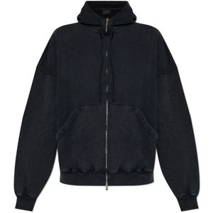Balenciaga, Dames, Sweatshirts & Hoodies, Zwart, Maat: L Katoen,