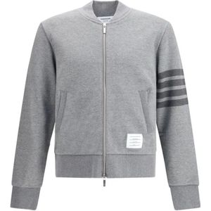 Thom Browne, Heren, Sweatshirts & Hoodies, Grijs, Maat: S Katoen,
