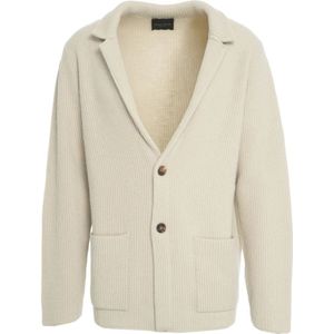 Roberto Collina, Heren, Truien, Beige, Maat: L Wol,