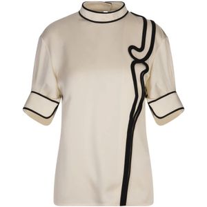 Jil Sander, Dames, Blouses & Shirts, Wit, Maat: S Viscose,