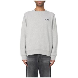 Sun68, Heren, Sweatshirts & Hoodies, Grijs, Maat: L Katoen,