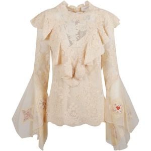 Zimmermann, Dames, Blouses & Shirts, Beige, Maat: S