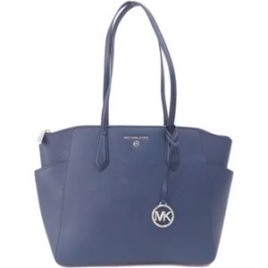 Michael Kors Pre-owned, Dames, Pre-owned, Blauw, Maat: ONE Size Leer,