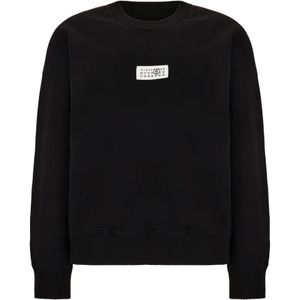 MM6 Maison Margiela, Dames, Sweatshirts & Hoodies, Zwart, Maat: XS Katoen,