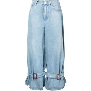 JW Anderson - Wide-Leg - Jeans - Lichtblauw - 100% Katoen, Five-Pocket Design