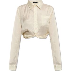 R13, Dames, Blouses & Shirts, Beige, Maat: S