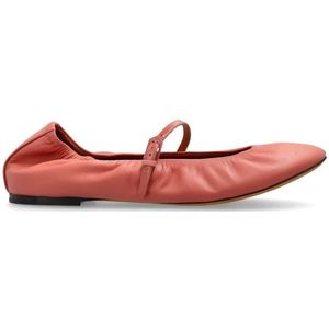 Lanvin - Ballerina's - Roze - Leer - Subtiel Bandje
