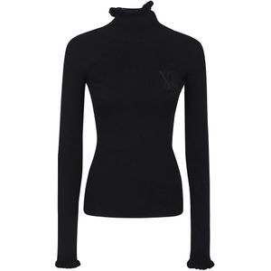 Valentino Garavani, Dames, Truien, Zwart, Maat: S Wol,