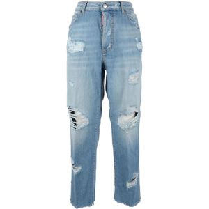 Dsquared2, Dames, Jeans, Blauw, Maat: S Katoen,