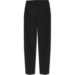 Emporio Armani, Heren, Broeken, Zwart, Maat: L Wol,