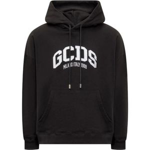 Gcds, Heren, Sweatshirts & Hoodies, Zwart, Maat: XS Katoen,