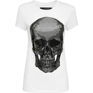 Philipp Plein, Dames, Tops, Wit, Maat: XS Katoen,