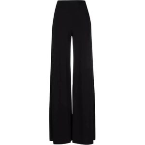 Norma Kamali, Dames, Broeken, Zwart, Maat: S Poliester,